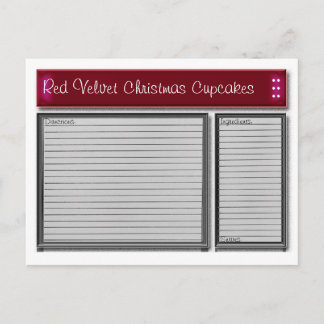 Benutzerdefinierte Red Accents-Karte Postkarte