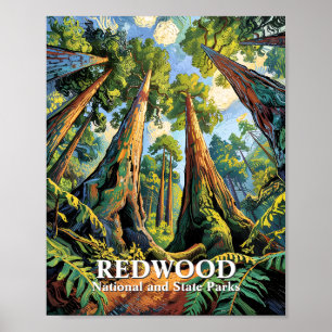 Benutzerdefinierte Redwoods National Park Californ Poster