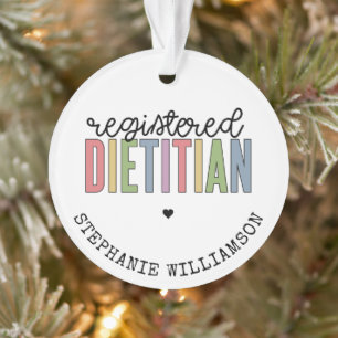 Benutzerdefinierte registrierte Diätitin mehrfarbi Ornament