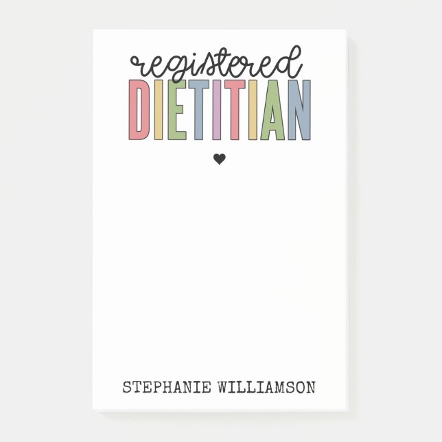 Benutzerdefinierte registrierte Diätitin mehrfarbi Post-it Klebezettel (Vorderseite)