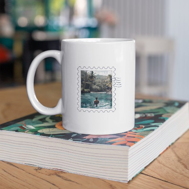 Benutzerdefinierte Reisestempel-Foto-Erinnerungsta Kaffeetasse (Von Creator hochgeladen)