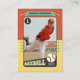 Benutzerdefinierte Retro-Baseball-Handelskartenspi Telefonnummerkarte