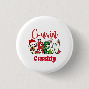 Benutzerdefinierte Retro-Cousin-Crew Weihnachten Button
