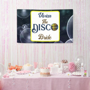 Benutzerdefinierte Retro-Disco-Junggesellinnenabsc Banner