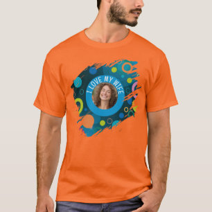 Benutzerdefinierte Retro Groovy Kreise ICH LIEBE M T-Shirt