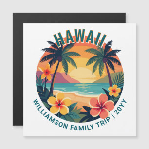 Benutzerdefinierte Retro-Hawaii-Tropenreise Magnet