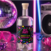 Benutzerdefinierte Retro-Neon-80er-Geburtstagsfeie