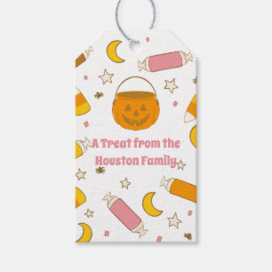 Benutzerdefinierte Retro-Trick-or-Treat- oder Hall Geschenkanhänger