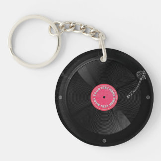 Benutzerdefinierte Retro-Vinyl-Schallplattenspiele Schlüsselanhänger