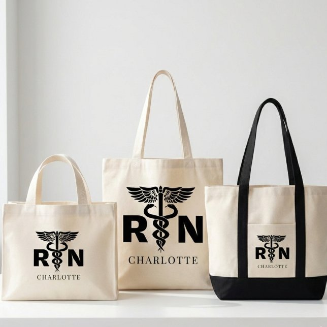Benutzerdefinierte RN-Krankenschwester-Tasche als  Mini Stoffbeutel (Custom RN Nurse Tote Bag Gift for Registered Nurses, Graduates, and Nurse Appreciation Week gifts)