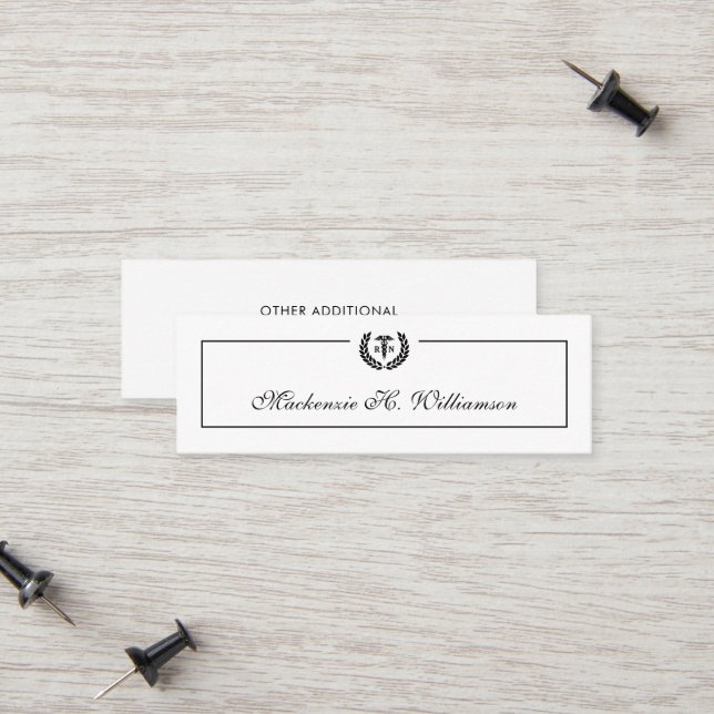 Benutzerdefinierte RN Nursing School Abschluss Nam Telefonnummerkarte (Vorderseite/Rückseite Beispiel)