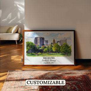 Benutzerdefinierte Rochester Wandkunst, Minnesota  Poster