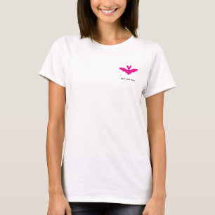 Benutzerdefinierte rosa Fledermaus süße Gothic-Nam T-Shirt