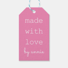 Benutzerdefinierte rosa Gift-Tags