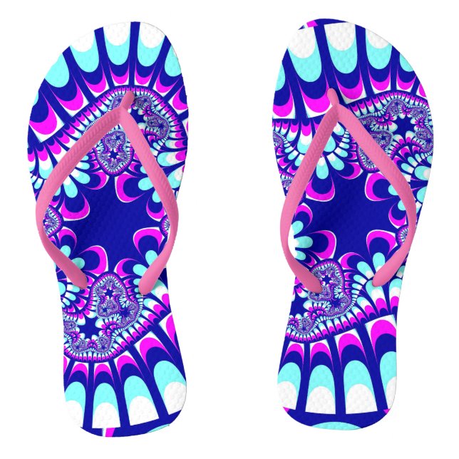 Benutzerdefinierte rosa Ice-Blume Flip Flops (Fußbett)
