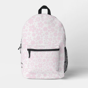 Benutzerdefinierte rosa Kirschblüten Minimalistisc Bedruckter Rucksack