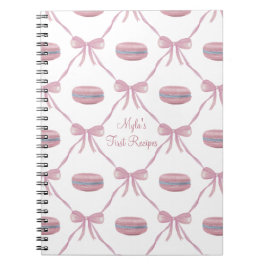 Benutzerdefinierte rosa Macarons Frilly Coquette R Notizblock