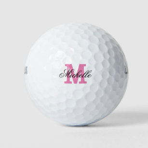 Benutzerdefinierte rosa Name monogramm Golfbälle f
