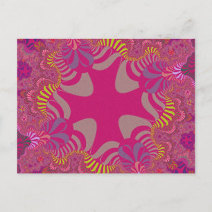 Benutzerdefinierte rosa Regenbogenkreuz-Postkarte Postkarte