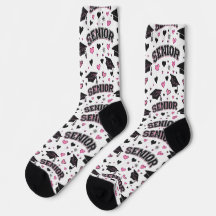Benutzerdefinierte rosa Socken für die Abschlusskl