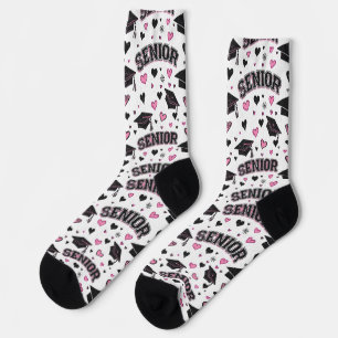 Benutzerdefinierte rosa Socken für die Abschlusskl