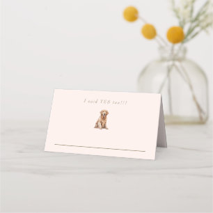 Benutzerdefinierte Rosa und Goldene Hochzeit für H Platzkarte