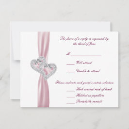 Benutzerdefinierte rosa Warenkarte RSVP Karte
