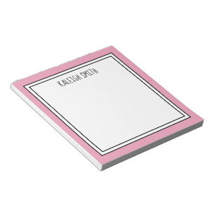 Benutzerdefinierte Rosa Weiße Editierbare Farbe Notizblock