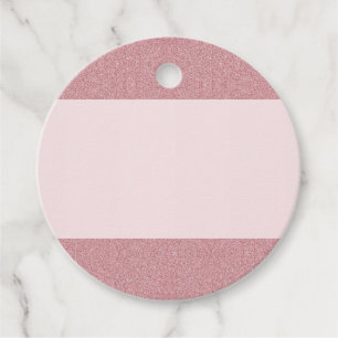 Benutzerdefinierte Rose Gold Glitter-Optik Leere V Geschenkanhänger