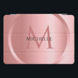 Benutzerdefinierte Rose Gold Template Elegant Mono iPad Pro Cover<br><div class="desc">Individuelle Rose Gold Template Elegant Monogram Modern iPad Smart Cover.</div>