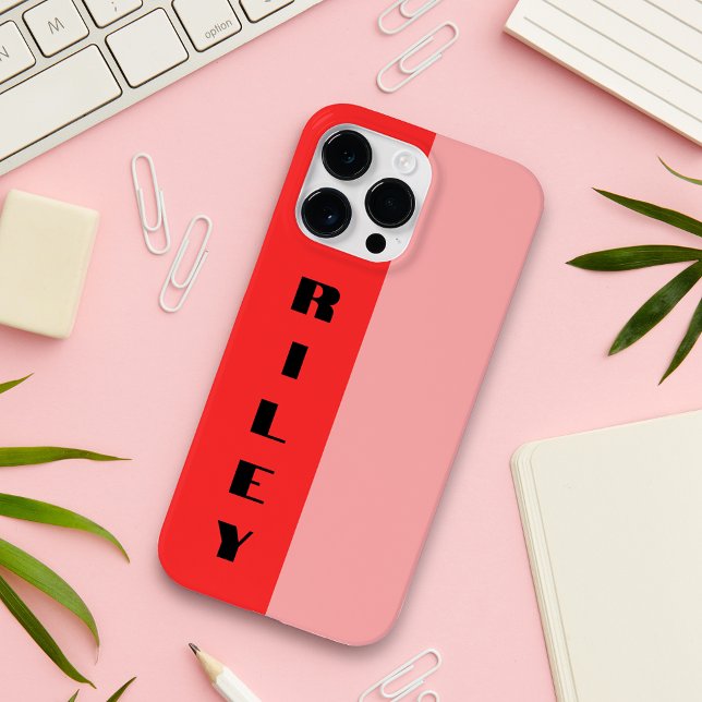 Benutzerdefinierte Rose mit zwei Farbblöcken Blush Case-Mate iPhone Hülle (Von Creator hochgeladen)