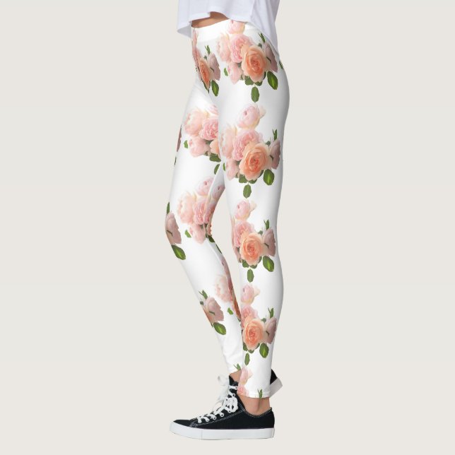 Benutzerdefinierte Rose Moderne elegante, trendige Leggings (Links)