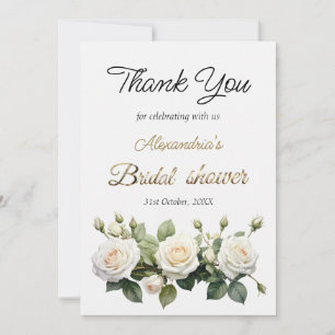 Benutzerdefinierte Rosen zur Danksagung für Brautp Dankeskarte