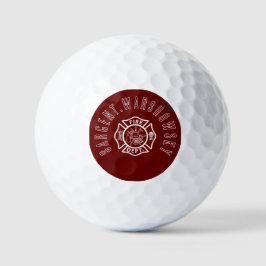 Benutzerdefinierte rot-weiße Fireman-Symbole Golfball