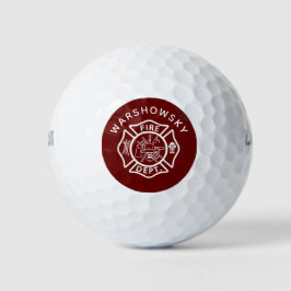 Benutzerdefinierte rot-weiße Fireman-Symbole Golfball