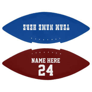 BENUTZERDEFINIERTE ROTE BLAUE NUMMER NAME TYPOGRAP FOOTBALL