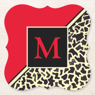 Benutzerdefinierte Rote Leopard-Untersetzer Untersetzer