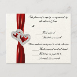 Benutzerdefinierte rote Multifunktionsleisten-Antw RSVP Karte