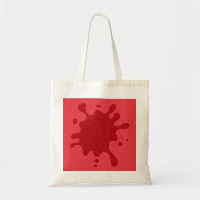 Benutzerdefinierte rote Spritz-Tasche – Editierbar Tragetasche (Vorne)