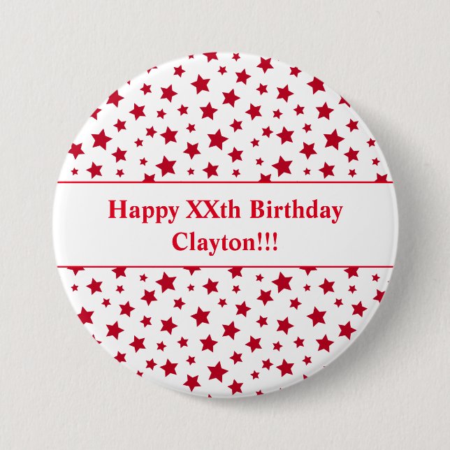 Benutzerdefinierte rote Sterne mit der Schaltfläch Button (Vorderseite)