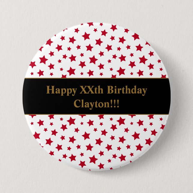 Benutzerdefinierte rote Sterne mit der Schaltfläch Button (Vorderseite)