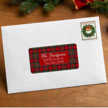 Benutzerdefinierte rote Tartan-Karodee Weihnachts-