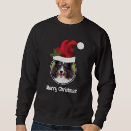 Benutzerdefinierte Rote Weihnachtsmannmütze für Bi Sweatshirt