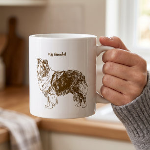 Benutzerdefinierte Rough Collie-Hund Rasse Kaffeetasse
