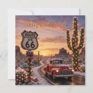 Benutzerdefinierte Route 66 Weihnachten Rote Picku