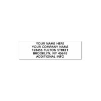 Benutzerdefinierte Rücksendeadresse 5 Zeilen