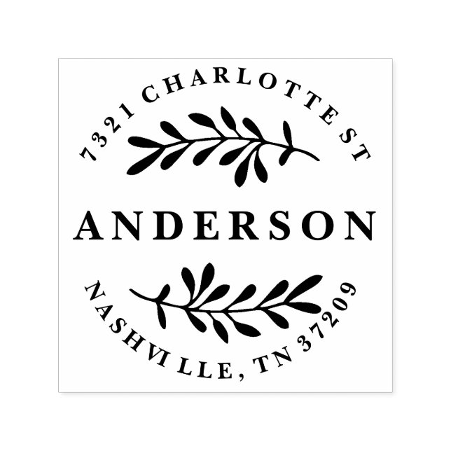 Benutzerdefinierte Rücksendeadresse Briefmarke mit Permastempel (Design)