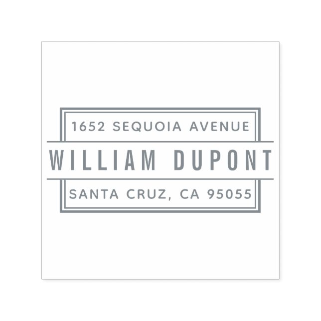 Benutzerdefinierte Rücksendeadresse eines rechteck Permastempel (Design)