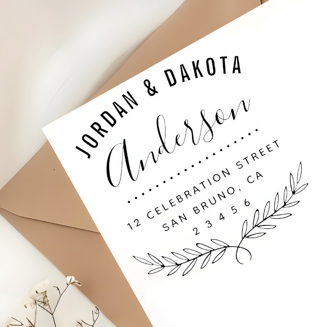 Benutzerdefinierte Rücksendeadresse für kurvige Te Gummistempel (Von Creator hochgeladen)