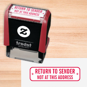 Benutzerdefinierte Rücksendung an Absender Nicht a Permastempel